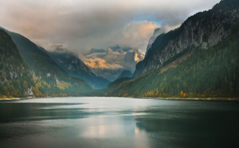 Вечер на озере Госау (Gosau) в Верхней Австрииphoto preview