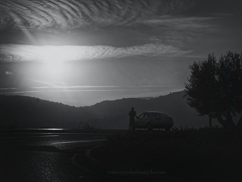 линии, пятна, размышления, настроение, свет At the edge of the worldphoto preview