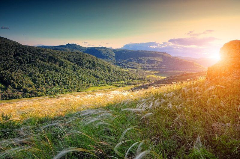 Абзаково, Башкирия, Горы, Камни, Солнце *** фото превью