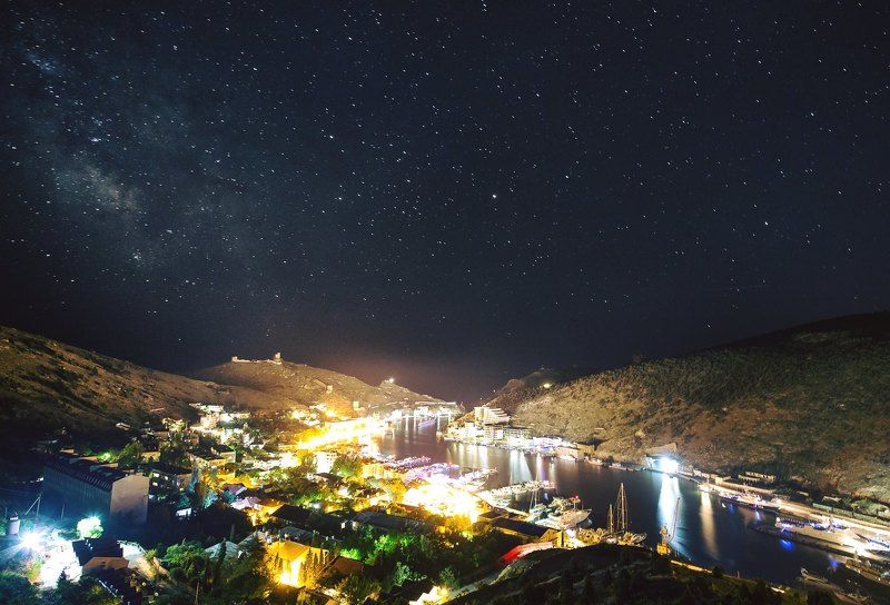 балаклава, ночь, звезды, небо, севастополь, крым Балаклава ночьюphoto preview