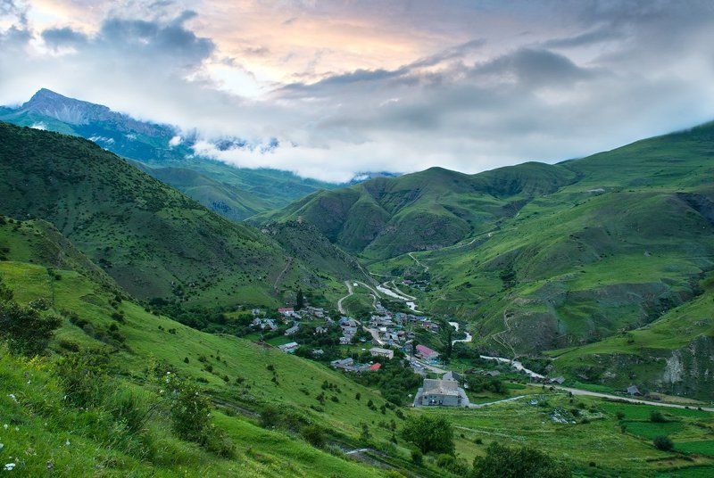 осетия, россия, пейзаж, природа, закат, горы, лето, wildlife, nature, russia, landscape, caucasus, кавказ, sunset Горная странаphoto preview
