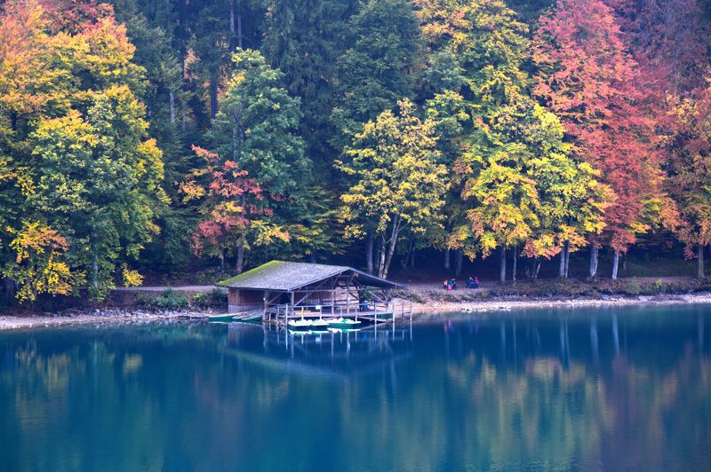 пейзаж, осень, деревья, краски, озеро, германия Осенние краски природыphoto preview