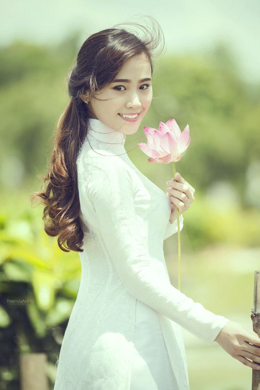 #lotus #girl #young #flowers #august #landscape Lotus in Augustphoto preview