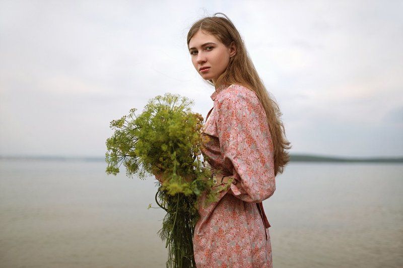 укроп, девушка, вода, россия, одежда, платье, классическое, классический, портрет Укропчик фото превью