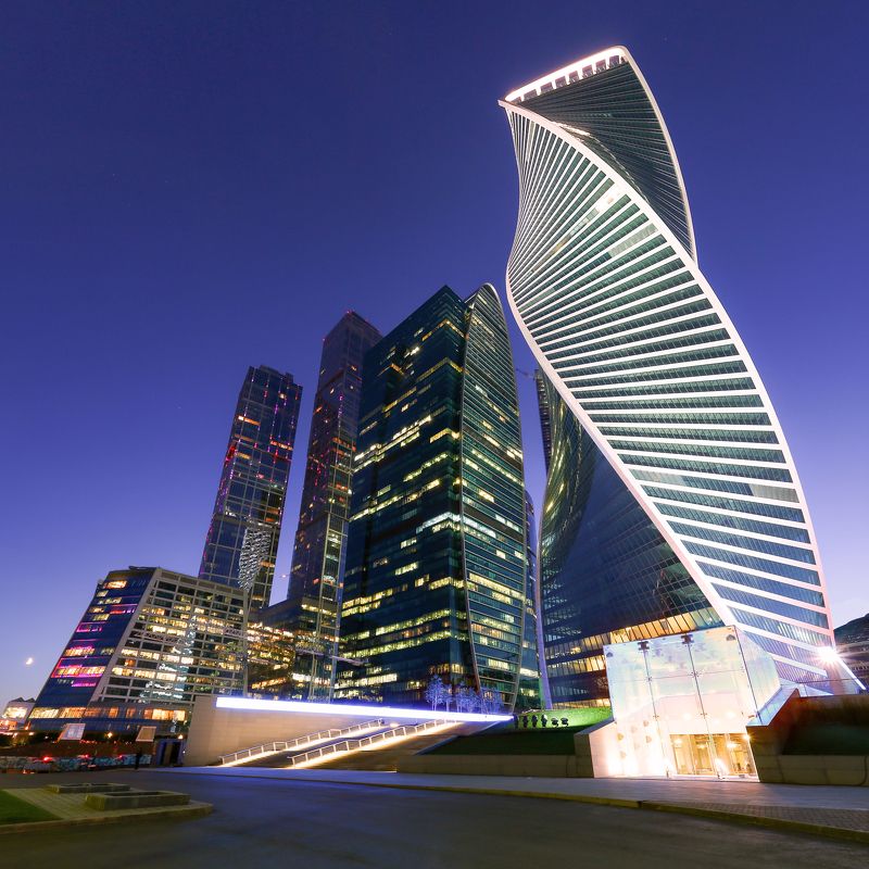 Москва, город, ночь Moscow Cityphoto preview