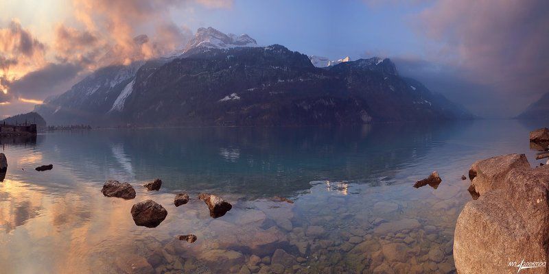 швейцария,бриенц,swiss Утро на Бриенцском озереphoto preview