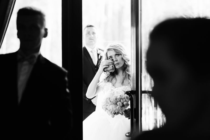 wedding, bride, emotion, tears, bw 66photo preview