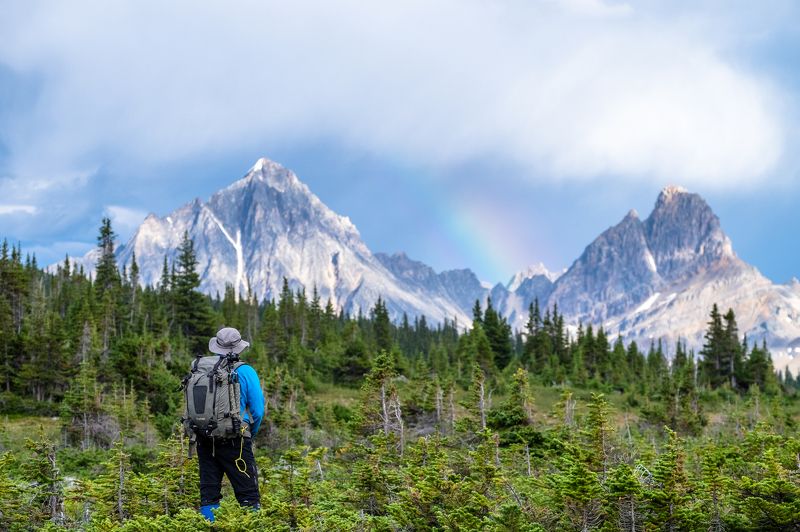 canada, alberta, jasper, rainbow, mountains, tonquin За радугойphoto preview