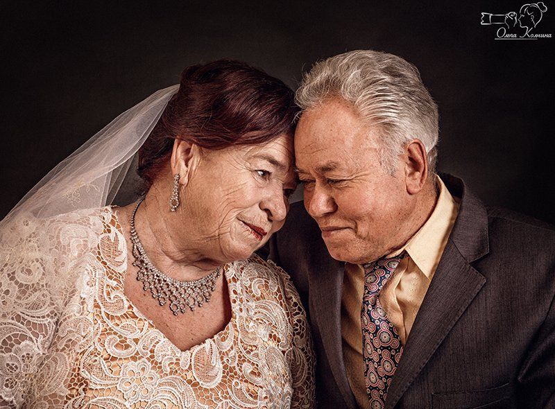 бабушка и дедушка, золотая свадьба, любовь, любовь сквозь года, свадьба, студийная сьемка Золотая свадьбаphoto preview