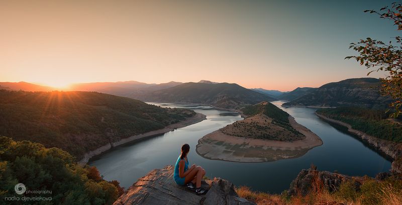 sunset, arda, river, meander, bulgaria, landscape, summer Summer sunset at the meander of Arda river, Bulgariaphoto preview