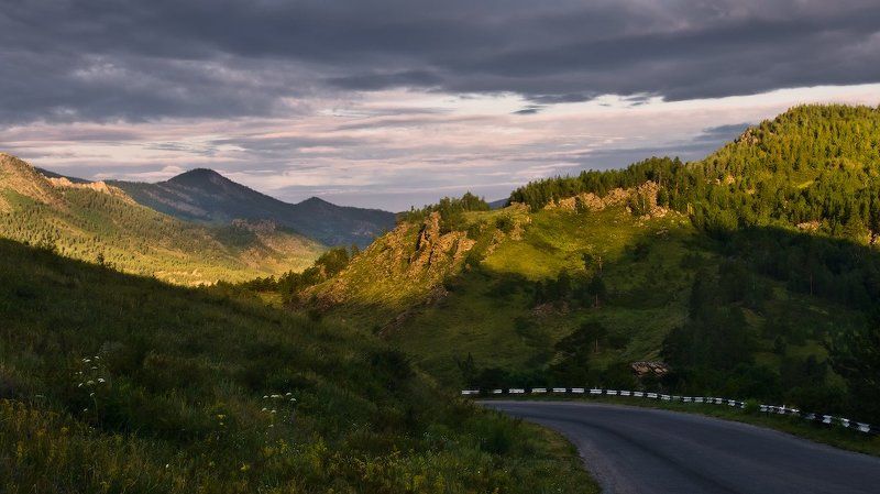 Баянаул, Горы, Облака, Рассвет  фото превью