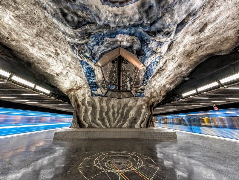 арихтектура, метро, стокгольм Искусство в метро Стокгольма 3. photo preview