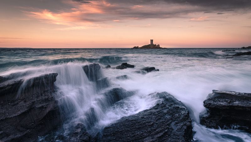 Sunset in the south of France photo preview