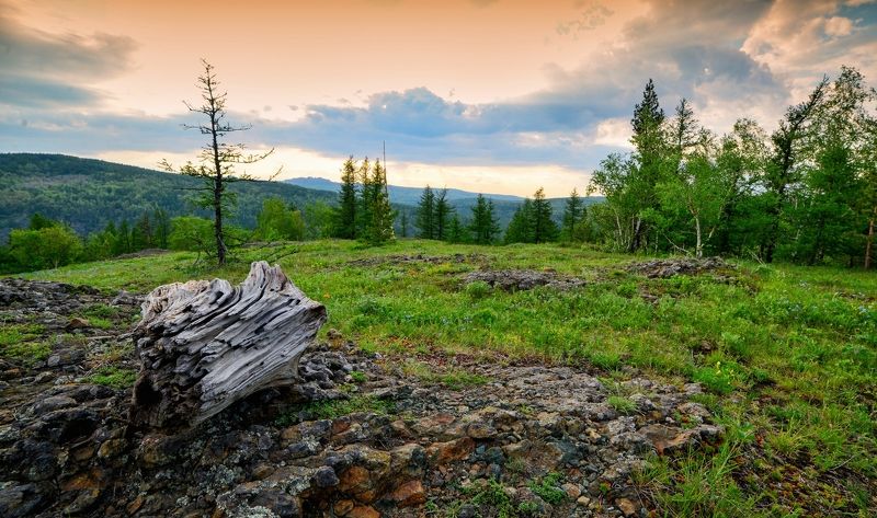 Абзаково, Банное, Башкирия, Горы, Закат, Урал *** фото превью