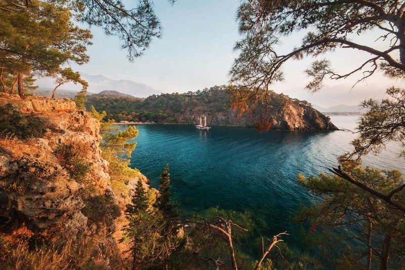 canon, canon70d, turkish, kemer, boat, landscapes, landscape, пейзаж, море, корабль, вода, океан, волны, турция, кемер, киев В затишьеphoto preview