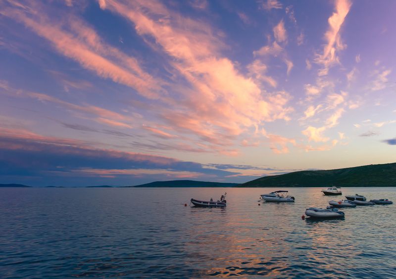 Blue, Boats, Clouds, Croatia, Island, Sea, Sky, Sunset, Trogir, Water, Адриатика, Закат, Лодки, Море, Море,лодки,закат,остров,облака,н, Небо, Облака, Остров, Пейзаж, Свет, Трогир, Хорватия, Цвет Адриатика..photo preview