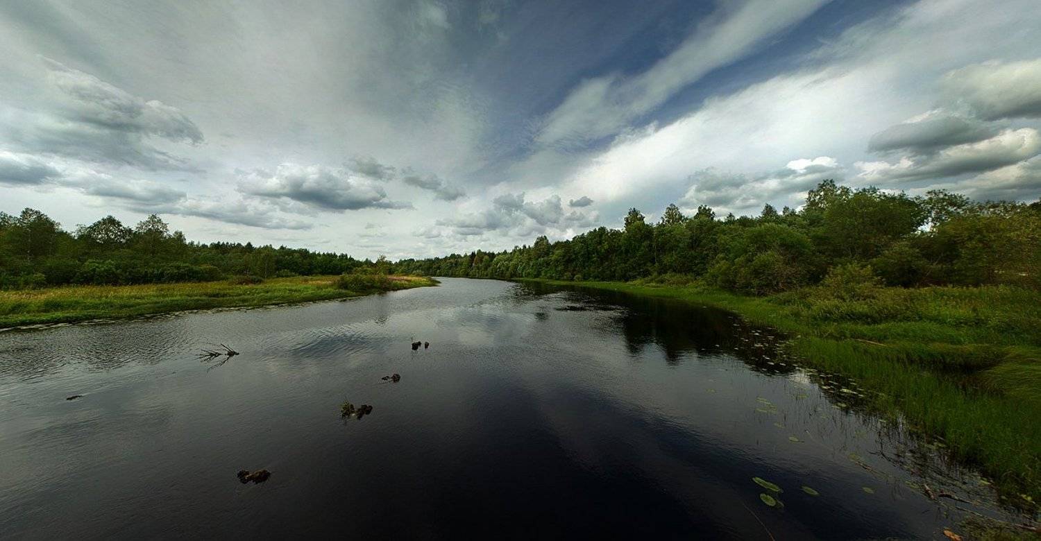 Кемская панорамка. Автор: Roman Goryachiy лето,река,кема,панорама, Roman Goryachiy