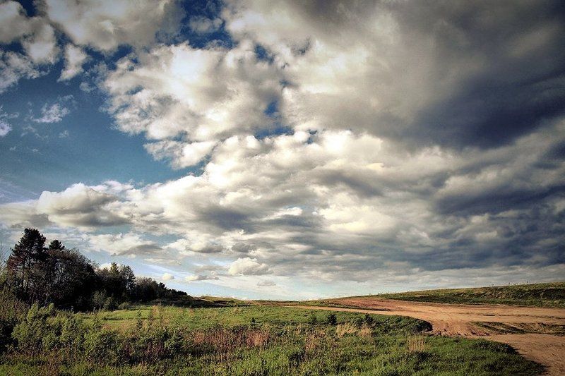 тучи, поле После грозы...photo preview