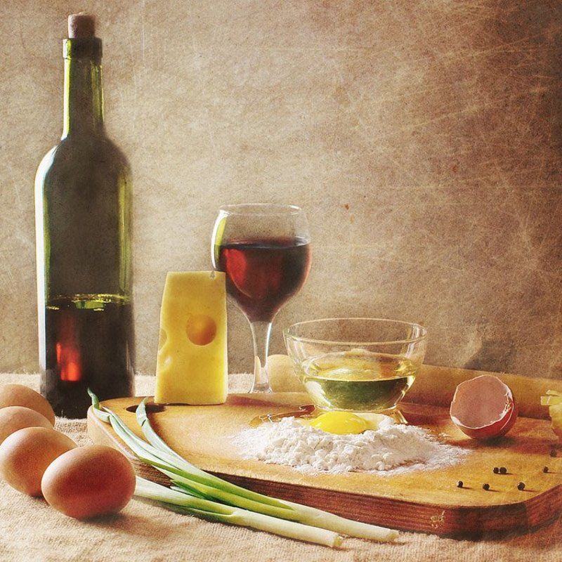 яйцо, мука, сыр, масло, вино, макароны Макаронный замесphoto preview