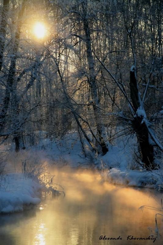 закат Дым над водойphoto preview
