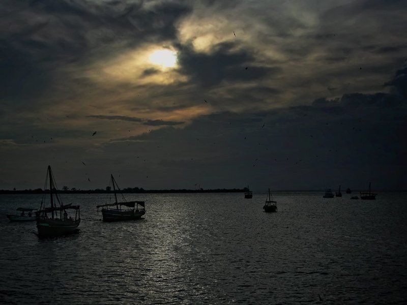 кения, закат, лодки Кения. Закат.photo preview
