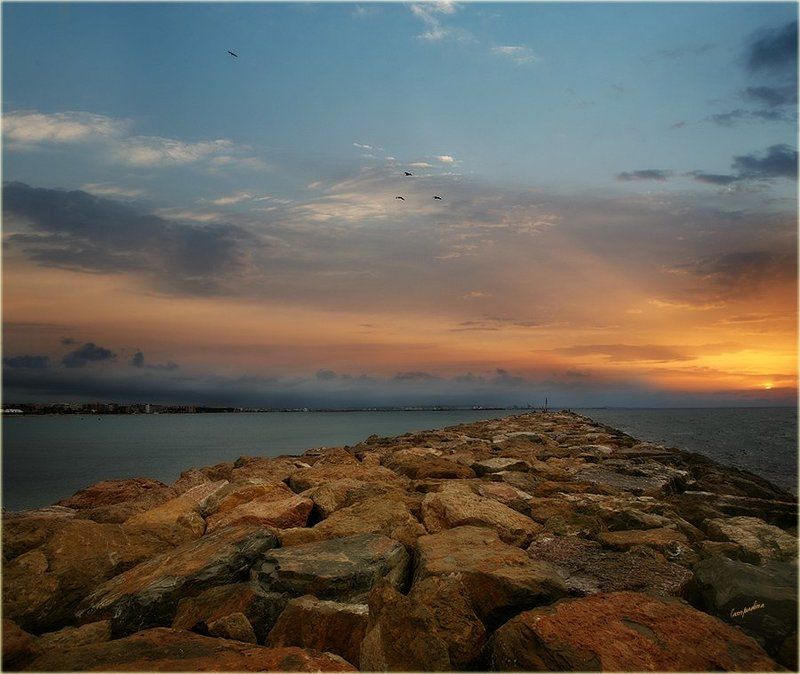 испания, ла пинеда, рассвет, море Путь к солнцу... фото превью