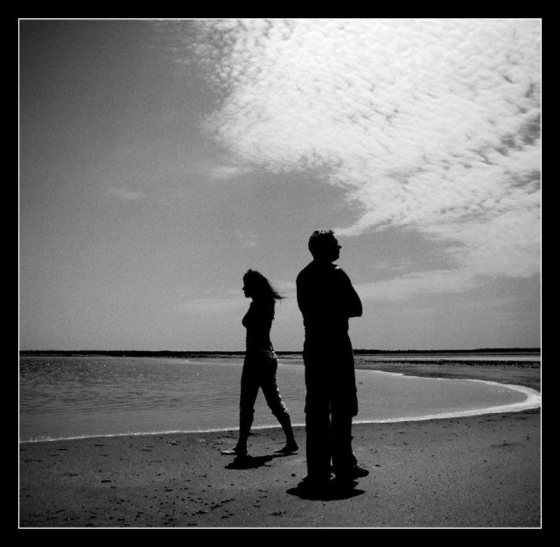 озеро, песок, люди, небо светлые мыслиphoto preview