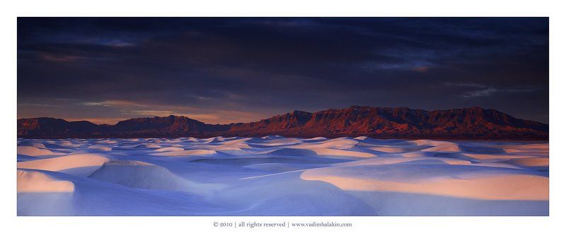 white sands national monument, new mexico, usa White Sands Sunrise Panoramaphoto preview
