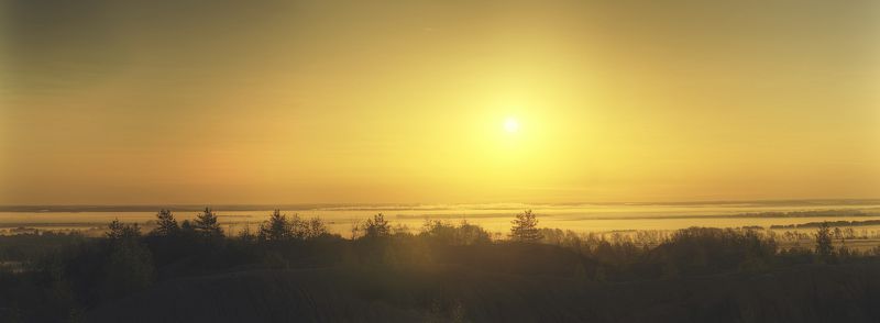 пейзаж, рассвет, восход, солнце, природа, свет, туман Sunrisephoto preview