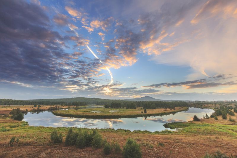 чусовая, урал, река, отражение, восход, закат, россия, пейзаж, природа р. Чусовая, Уралphoto preview