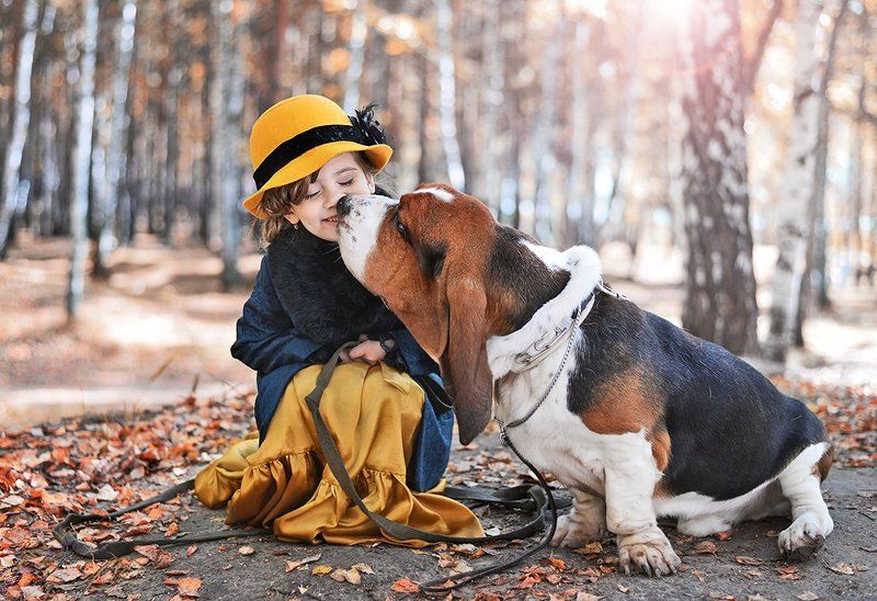 Дети, Дети вечная тема Дама с собачкойphoto preview