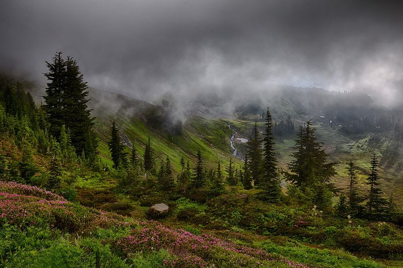 Горы, Облака, Свет, Утро Утро в горахphoto preview