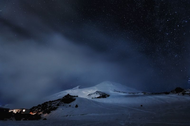 Горы, Кавказ, Ночь, Пейзаж, Природа, Эльбрус Сны Эльбрусаphoto preview