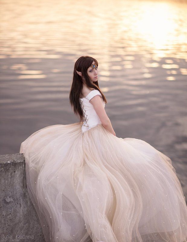 эльф эльфийка закат озеро Эльфphoto preview