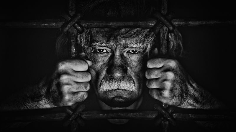 Модель, Монохром, Портрет, Решетка, Узник Узникphoto preview