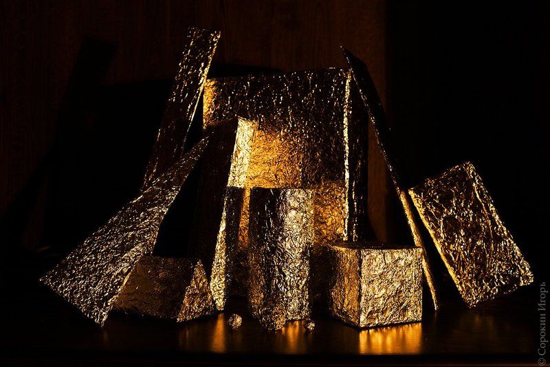 фольга, геометрия, абстракция Композиция 1photo preview