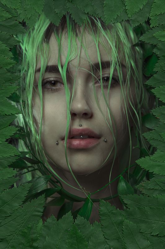 Color, Green, Plants, Portrait, Зеленый, Портрет, Портрет девушки, Растения, Цвет, Цветы I am NATUREphoto preview