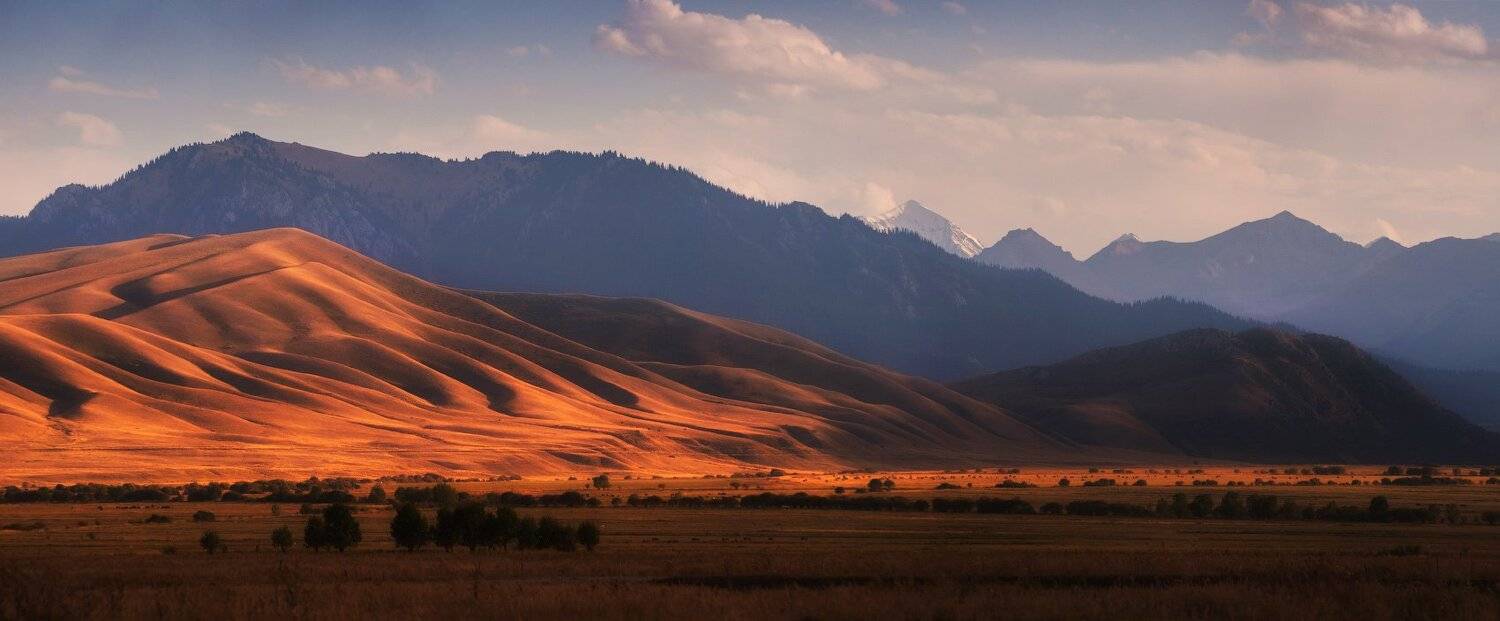 Вечер, Горы, Холмы, Ольга Кулакова