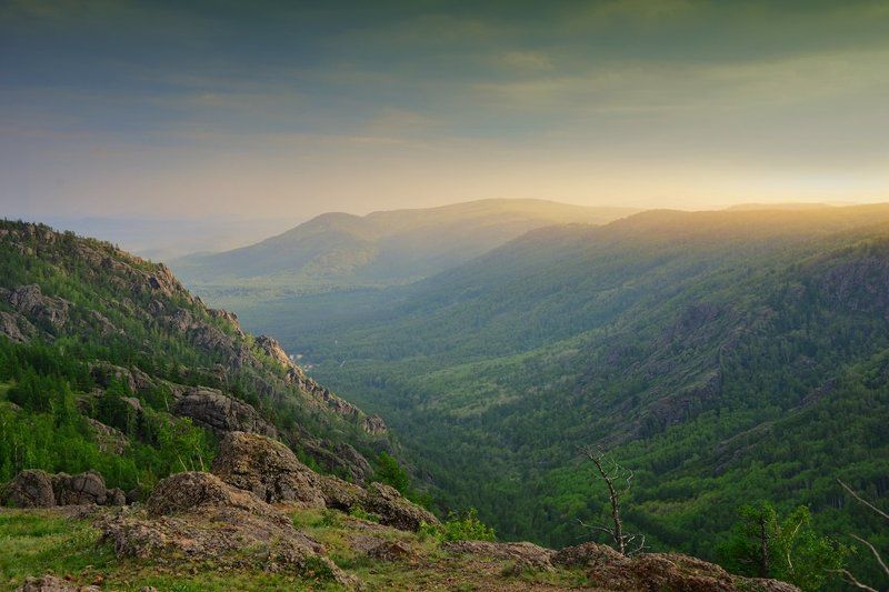 Абзаково, Банное, Башкирия, Горы, Закат *** фото превью