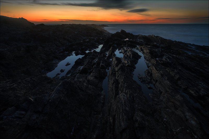 море, закат,  Закат на Баренцевом море.photo preview