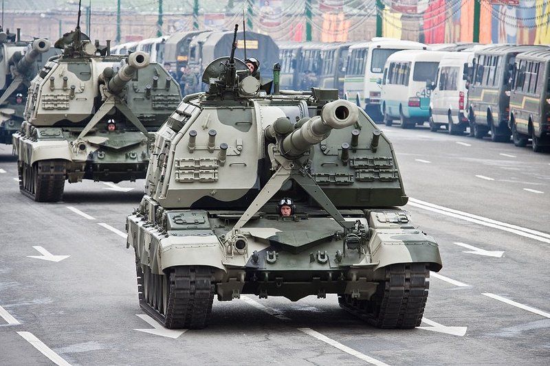 парад, сау 2с19 «мста-с» Репетиция парадаphoto preview