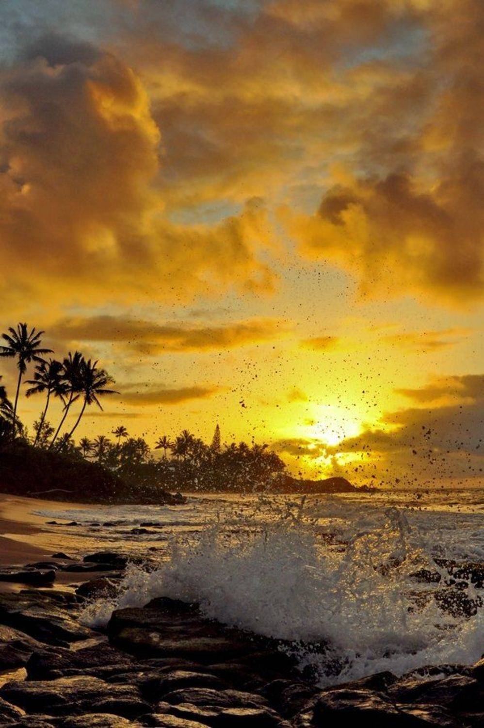 Рассвет на Wailua Beach. Автор: Андрей Станко станко, рассвет, море, небо, гавайские, острова, Андрей Станко