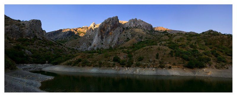 крым, горы, озеро, панагия, закат, вечер, зеленогорье Панагияphoto preview