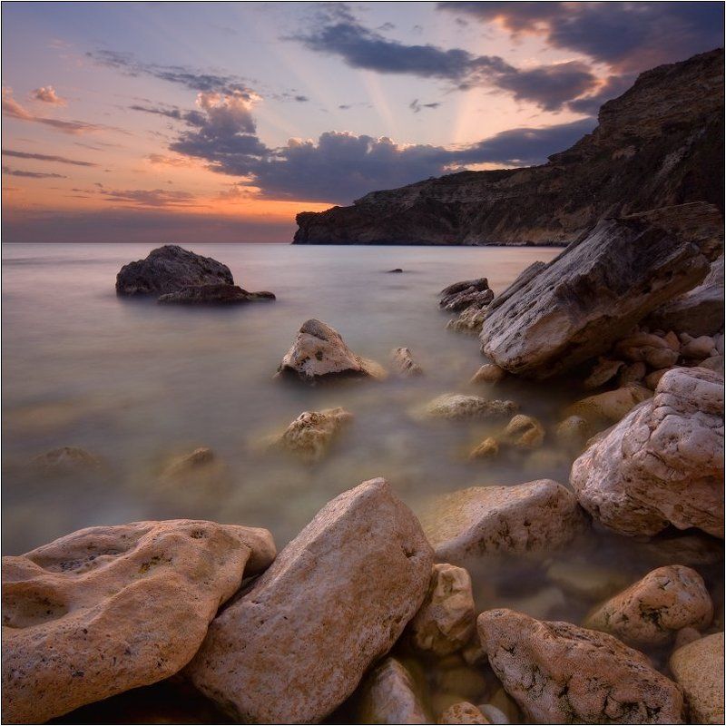 закат, крым, мыс, виноградный в час заходящего солнцаphoto preview