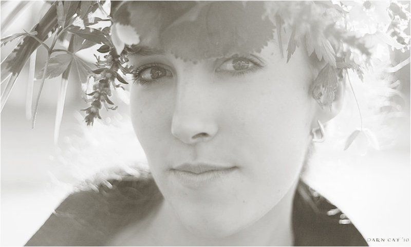 девушка, портрет, лето, венок *** фото превью