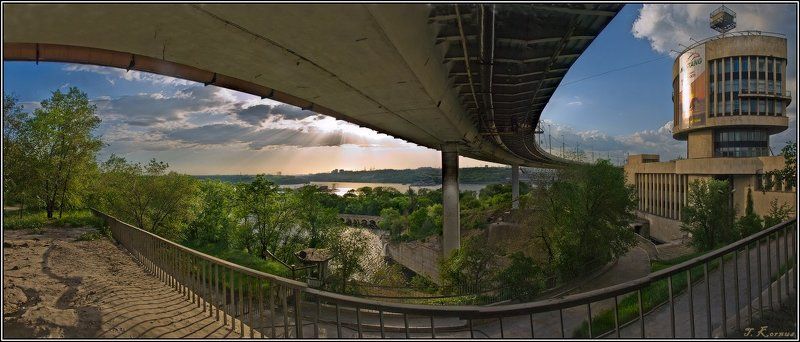 запорожье,хортица,днепр,лето,пейзаж,эстакада,днепрогэс Эстакадаphoto preview