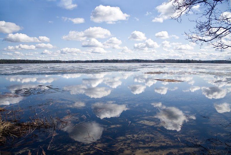 небо, озеро, облако, синева photo preview