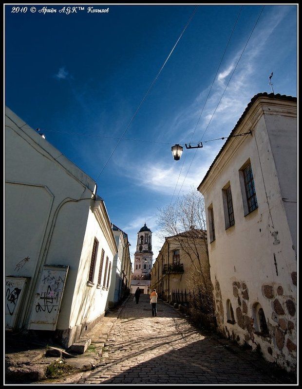 выборг, вечер, весна, тени, солнце, силуэт, горка, старый, город Вечер на Водной заставеphoto preview