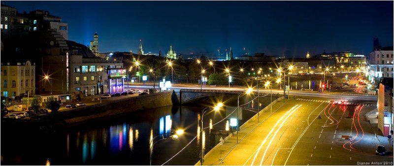 москва, набережная, кремль, мост, ночь Московские набережныеphoto preview