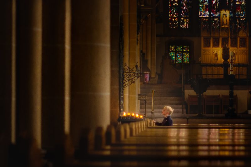 child ,religion, light, life,faith, conversation, soul, prayers, church, god a conversation with the Creator..photo preview